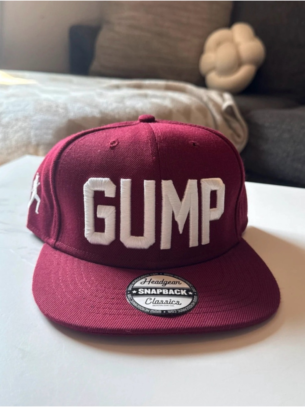Maroon GUMP Embroidered Snapback Hat